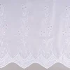 Gardinenstoff Gardinenstores Stickerei Voile Blätter Bordüre weiß 175cm