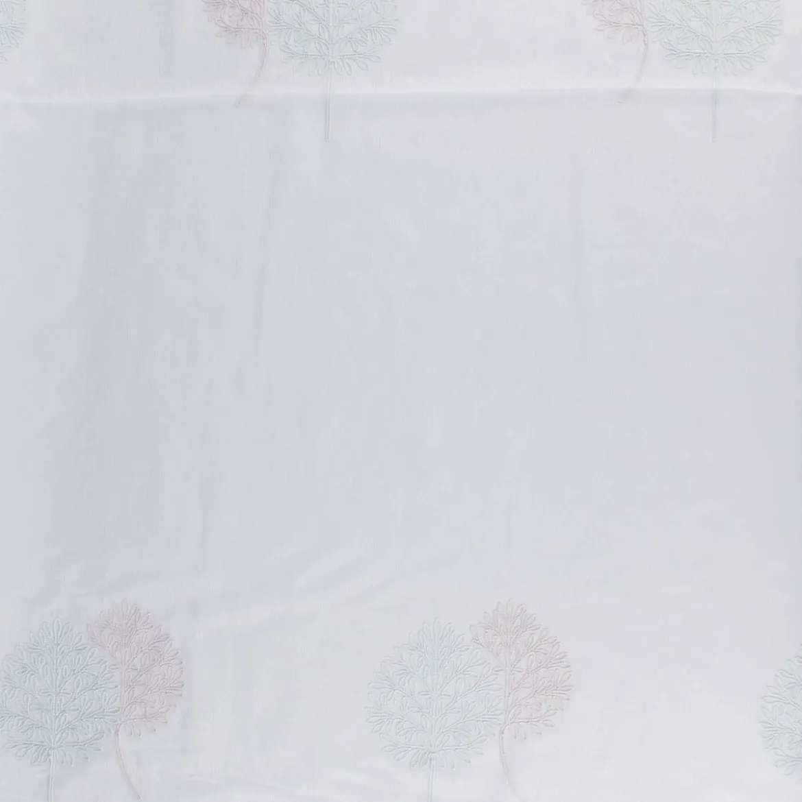 Gardinenstoff Gardinenstores Stickerei Voile Blätter Bäumchen raumhoch weiß mint beige 280cm