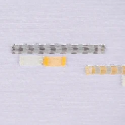 Gardinenstoff Gardinenstores Batistoptik Scherli Rechtecke mit Bleiband weiß grün gelb 280cm
