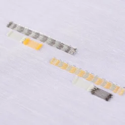 Gardinenstoff Gardinenstores Batistoptik Scherli Rechtecke mit Bleiband weiß grün gelb 280cm