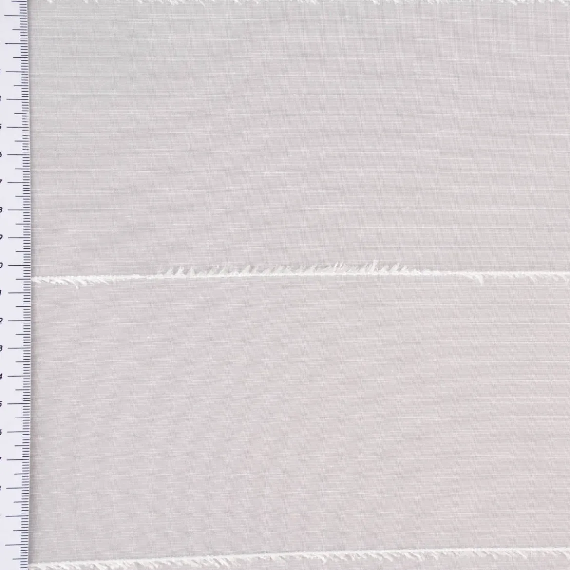 Gardinenstoff Gardinenstores Effekt-Voile Längsstreifen mit feinen Fransen ecru 290cm