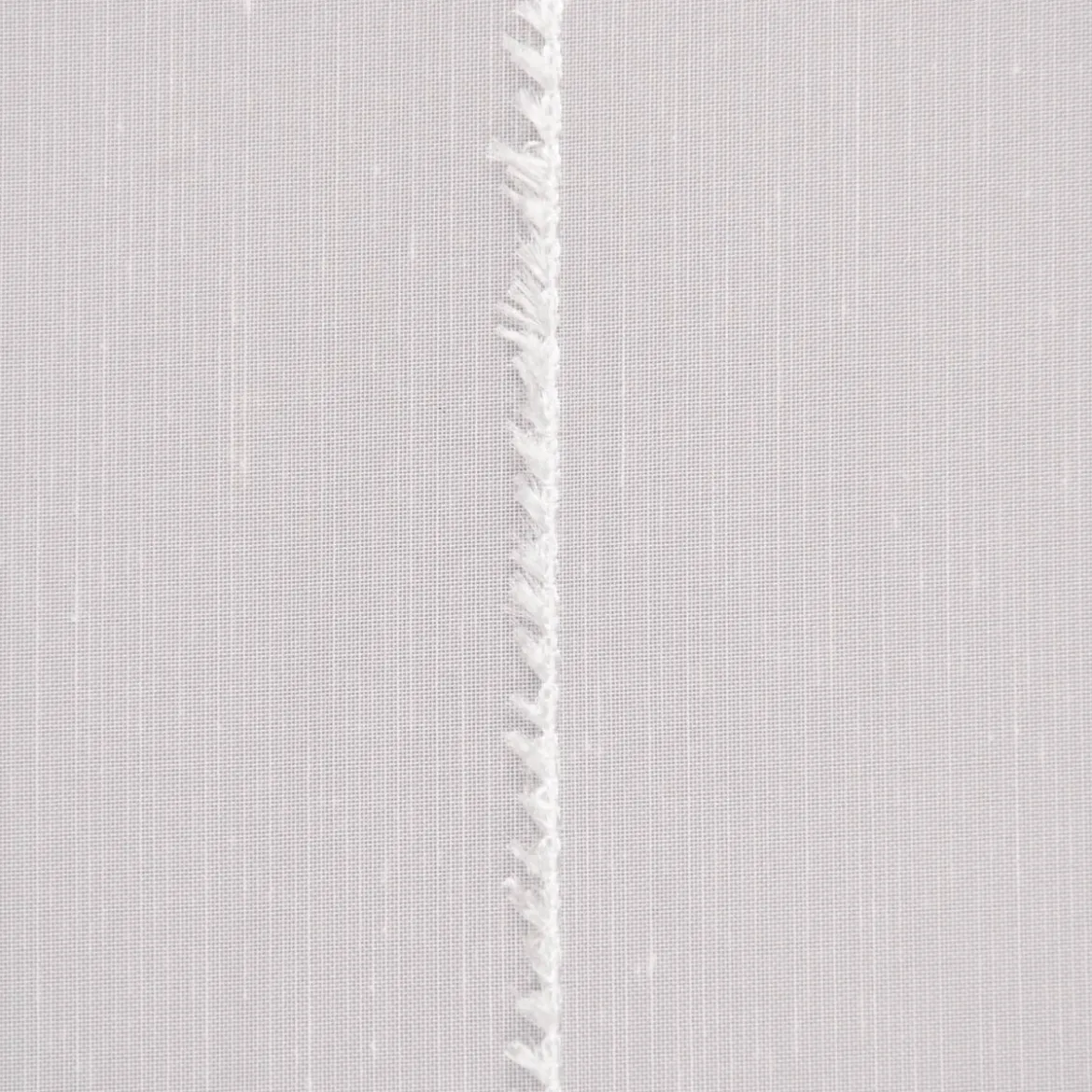Gardinenstoff Gardinenstores Effekt-Voile Längsstreifen mit feinen Fransen ecru 290cm