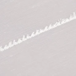 Gardinenstoff Gardinenstores Effekt-Voile Längsstreifen mit feinen Fransen ecru 290cm