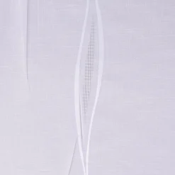 Gardinenstoff Gardinenstores zarte Leinenstruktur Wellenmuster mit Bleiband weiß Meterware 290cm hoch