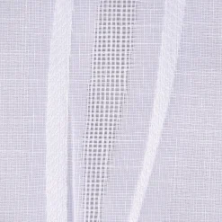 Gardinenstoff Gardinenstores zarte Leinenstruktur Wellenmuster mit Bleiband weiß Meterware 290cm hoch