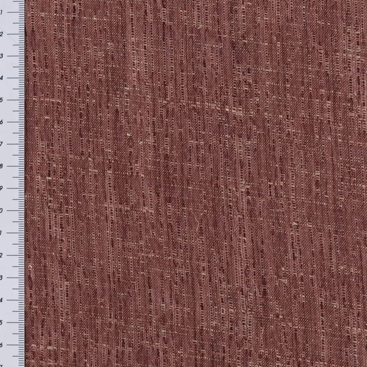 Gardinenstoff Leinenstruktur Leon Eco nachhaltig halbtransparent uni meliert rot 148cm Breite