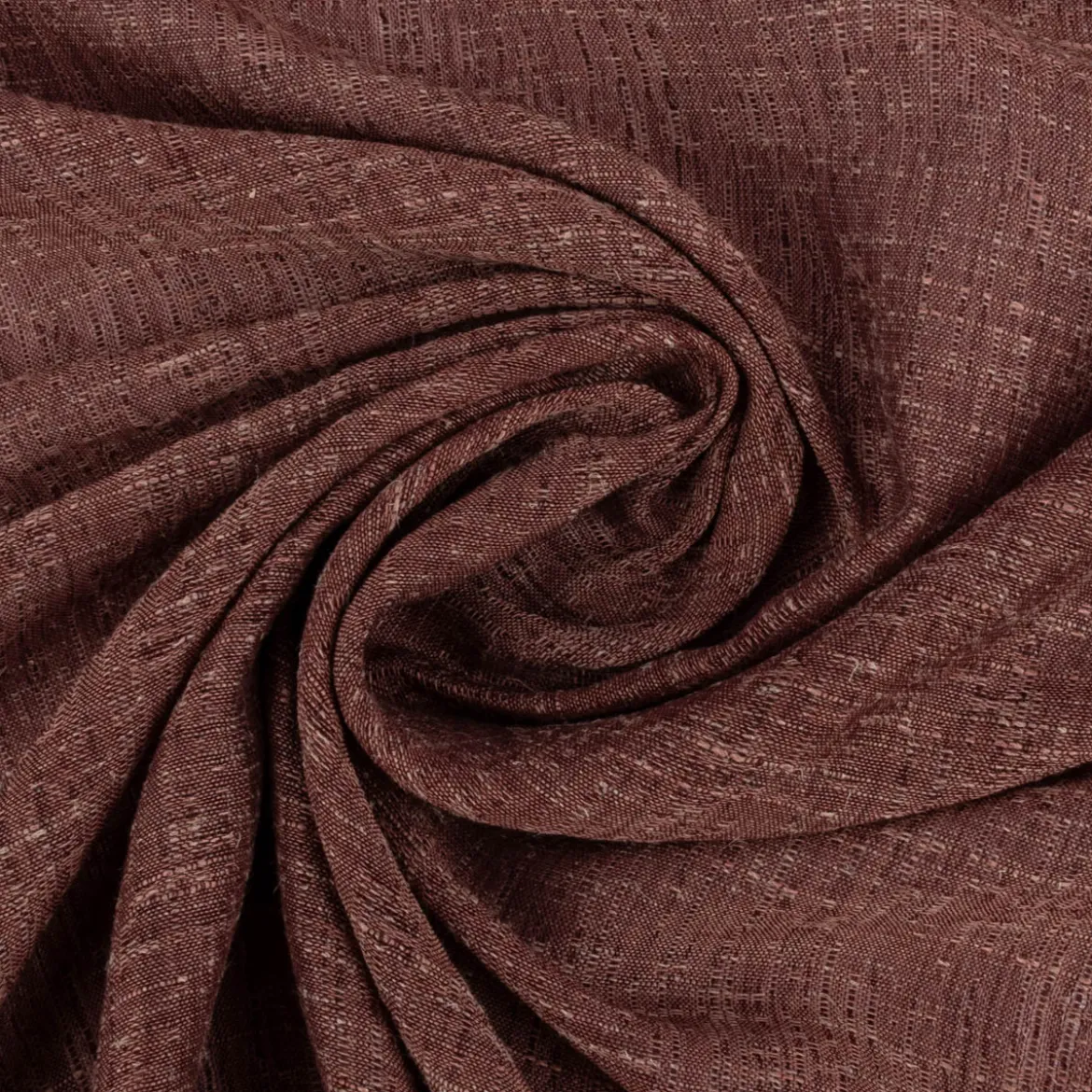 Gardinenstoff Leinenstruktur Leon Eco nachhaltig halbtransparent uni meliert rot 148cm Breite