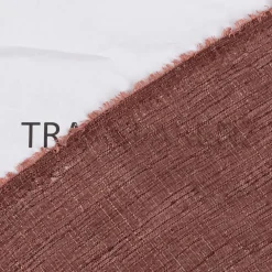 Gardinenstoff Leinenstruktur Leon Eco nachhaltig halbtransparent uni meliert rot 148cm Breite