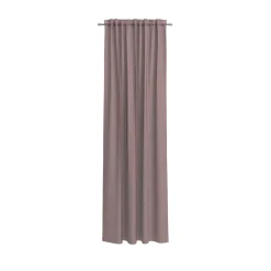 Gardinenstoff Leinenstruktur Leon Eco nachhaltig halbtransparent uni meliert rot 148cm Breite