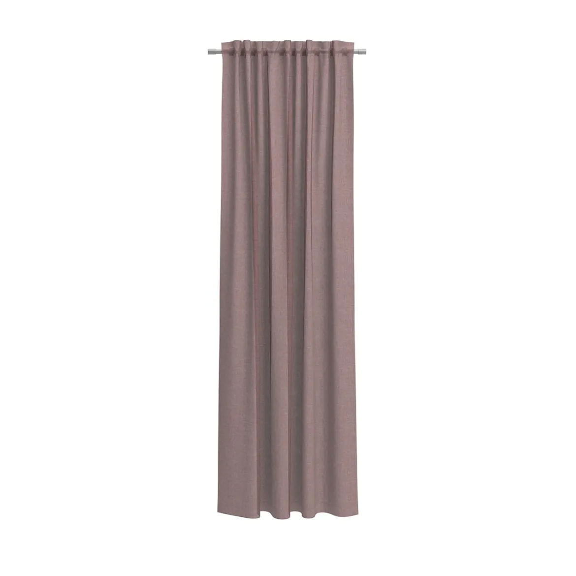 Gardinenstoff Leinenstruktur Leon Eco nachhaltig halbtransparent uni meliert rot 148cm Breite