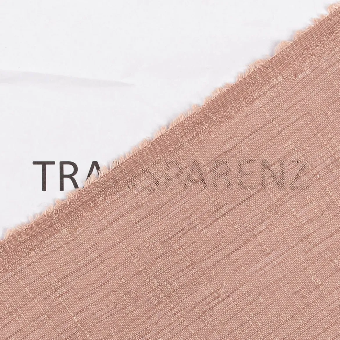 Gardinenstoff Leinenstruktur Leon Eco nachhaltig halbtransparent uni meliert altrosa 148cm Breite