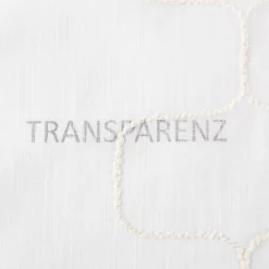 Gardinenstoff Leinenstruktur 3D Schnur-Dessin wollweiß 150cm Breite