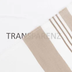 Gardinenstoff Marula transparent Streifen weiß beige braun 148cm Breite