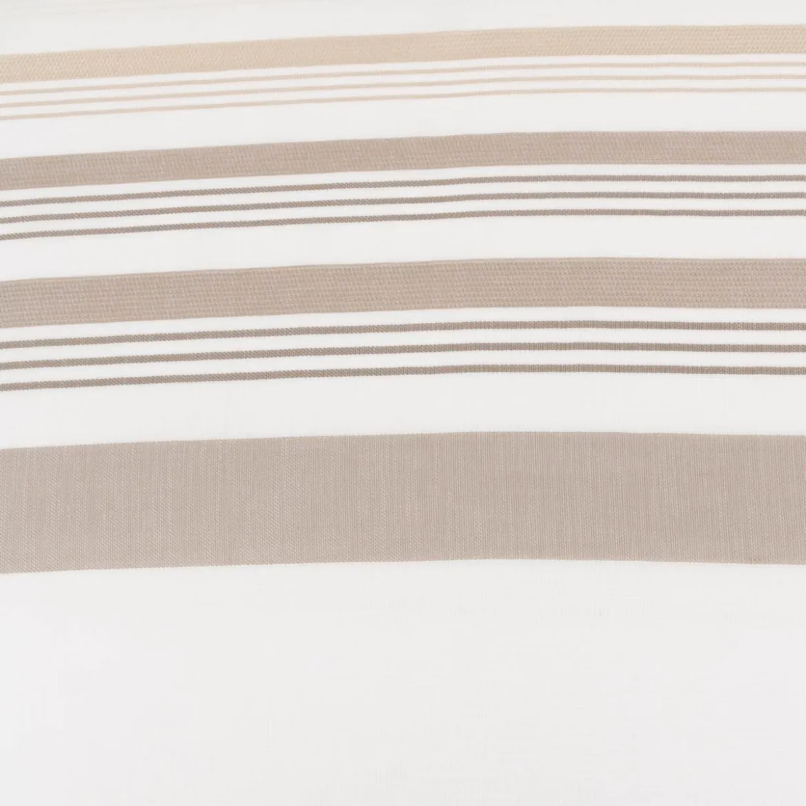 Gardinenstoff Marula transparent Streifen weiß beige braun 148cm Breite