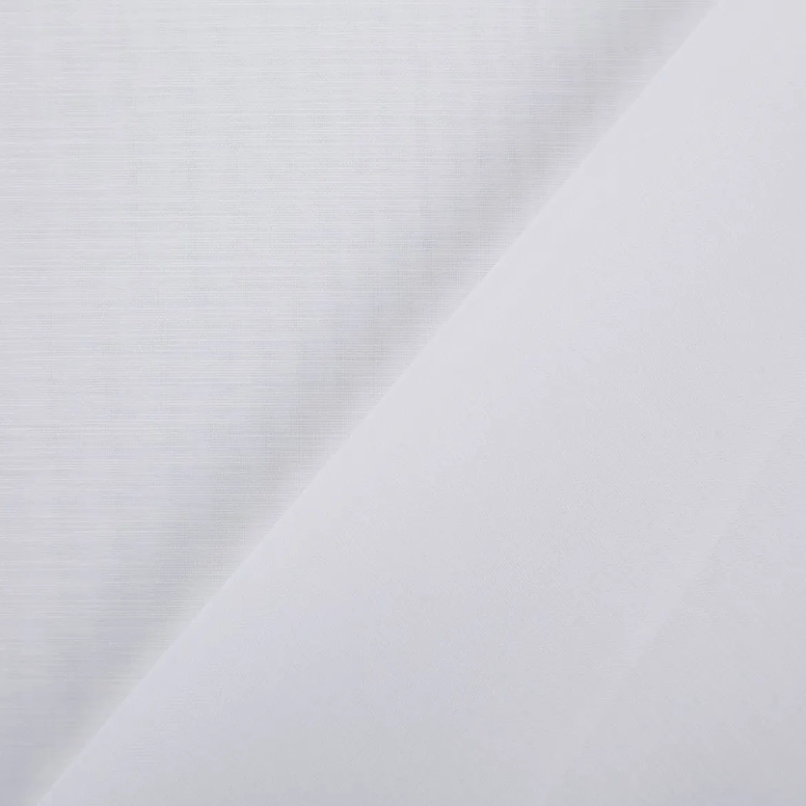 Gardinenstoff Meterware EASY CARE Semicrepe mit Flammeneffekt offwhite mit Bleiband 300cm Höhe