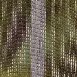 Gardinenstoff Meterware JUWEL Stores mit Metallic-Effekt silberfarbig goldbraun halbtransparent 3,06m Stoffbreite