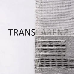 Gardinenstoff natürliche Strukturoptik Streifen halbtransparent grau 150cm Breite