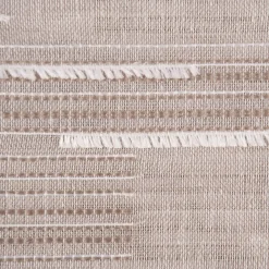 Gardinenstoff natürliche Strukturoptik Streifen halbtransparent beige natur 150cm Breite