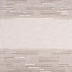 Gardinenstoff natürliche Strukturoptik Streifen halbtransparent beige natur 150cm Breite