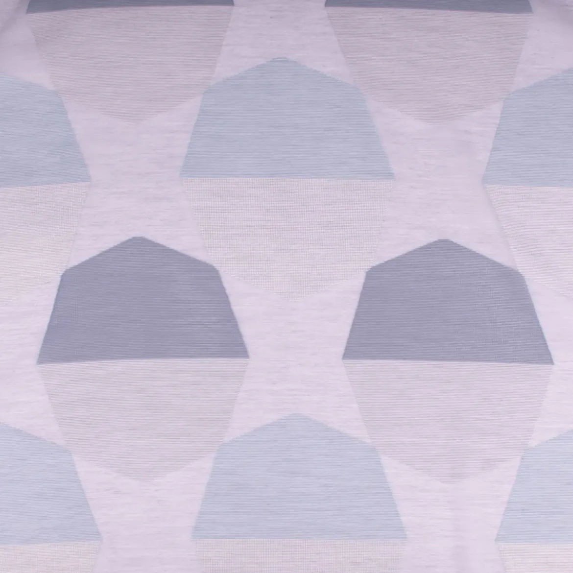 Gardinenstoff Organza Topas Geometrie grau rauchblau 152cm Breite