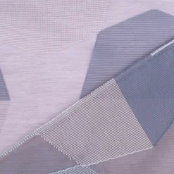 Gardinenstoff Organza Topas Geometrie grau rauchblau 152cm Breite