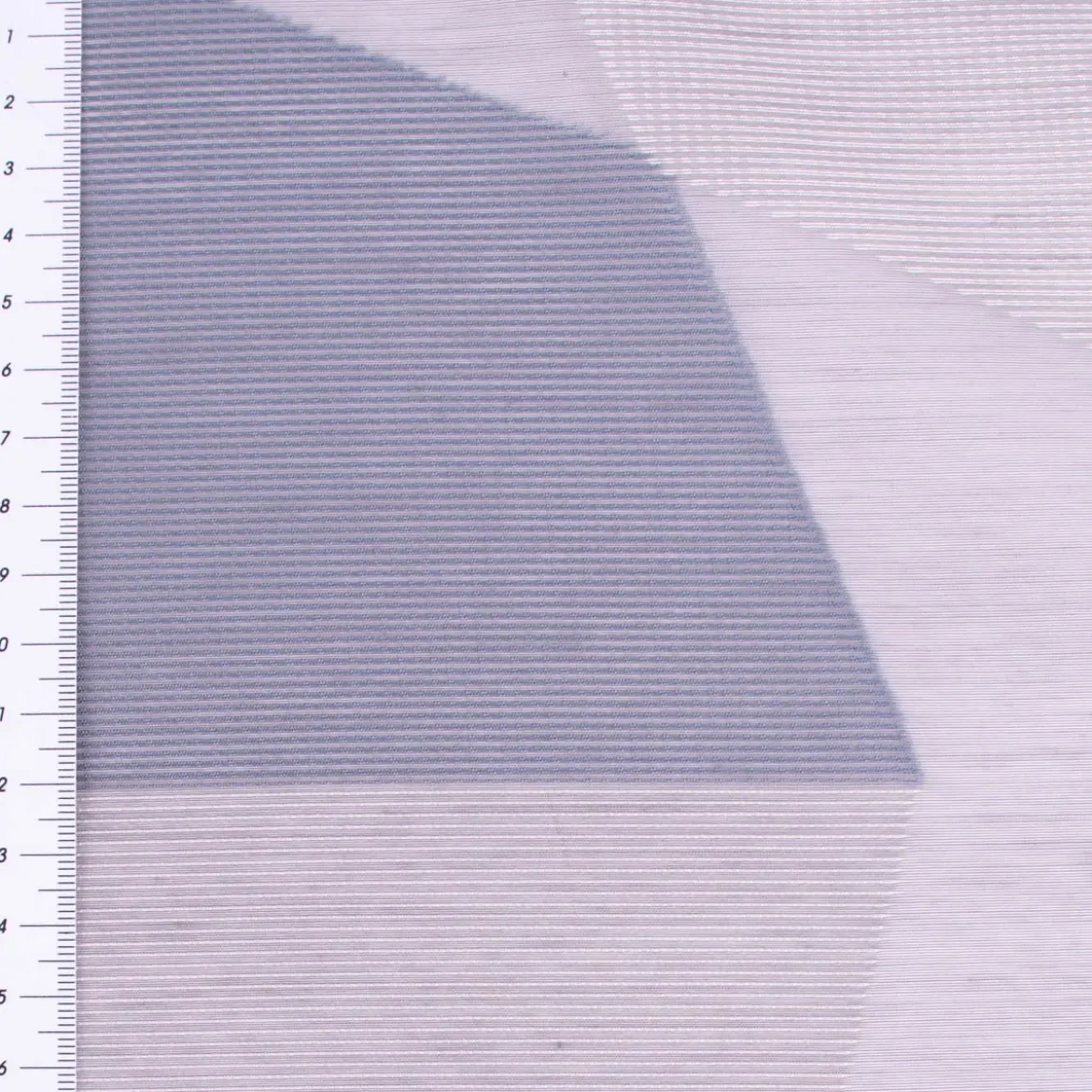 Gardinenstoff Organza Topas Geometrie grau rauchblau 152cm Breite