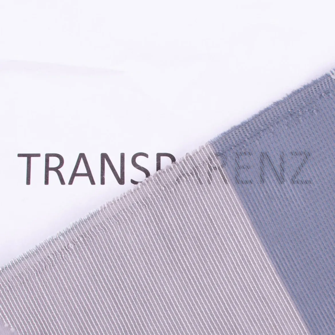 Gardinenstoff Organza Topas Geometrie grau rauchblau 152cm Breite