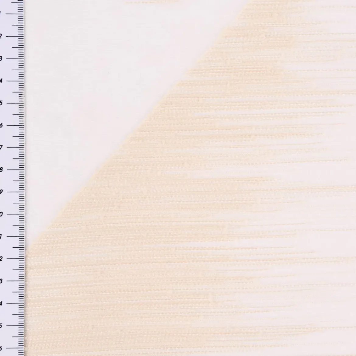 Gardinenstoff Paneele Meterware Scherli Dreiecke weiß creme 60cm Breite
