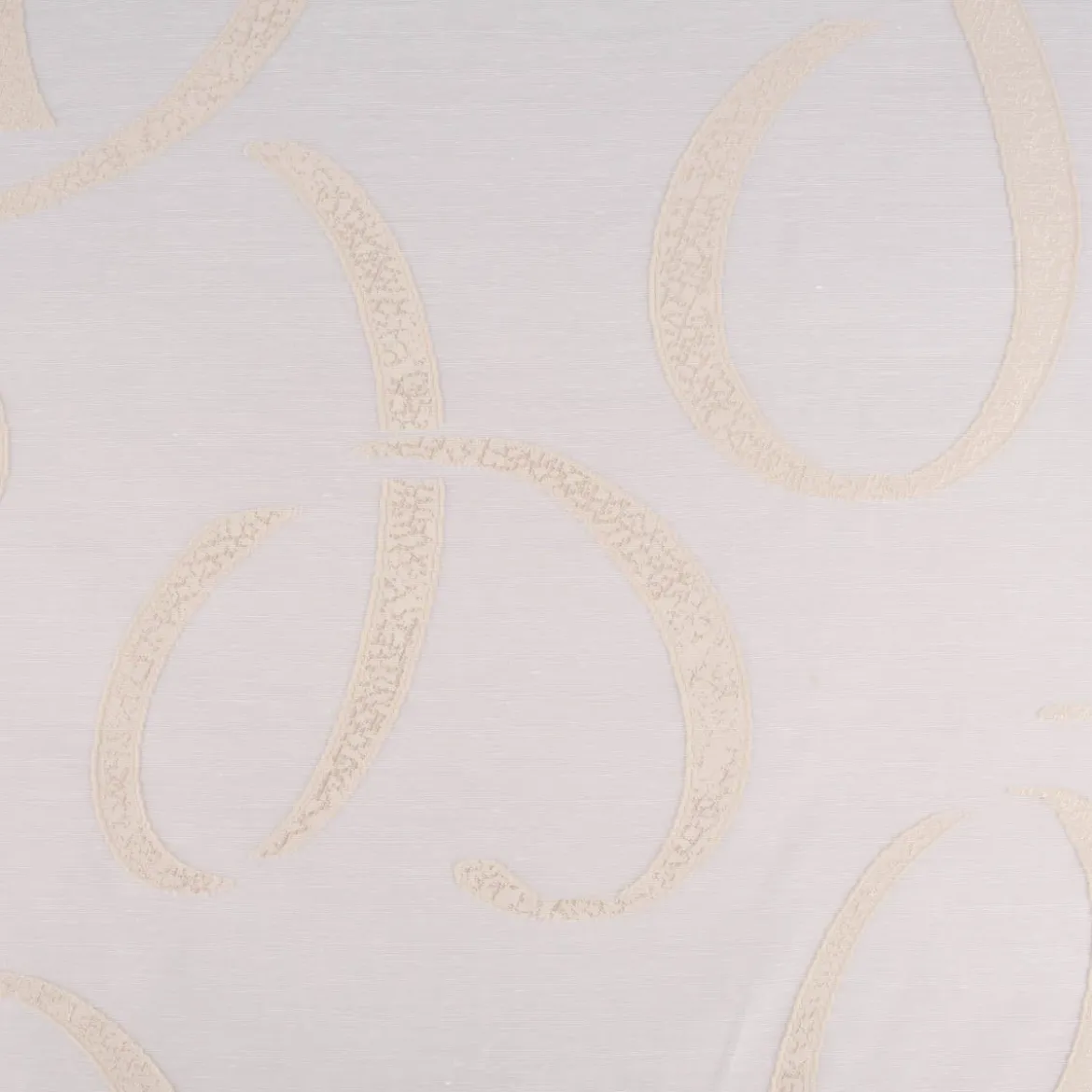 Gardinenstoff Paneele Meterware Scherli LOOP Ringel creme beige 60cm Breite