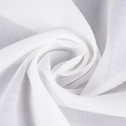 Gardinenstoff Paneele Meterware Libre Eco aus recyceltem Polyester einfarbig wollweiß 60cm Breite