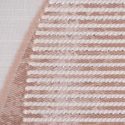 Gardinenstoff Paneele Meterware Scherli Grafik Silbereffekte wollweiß rosenholz 60cm Breite