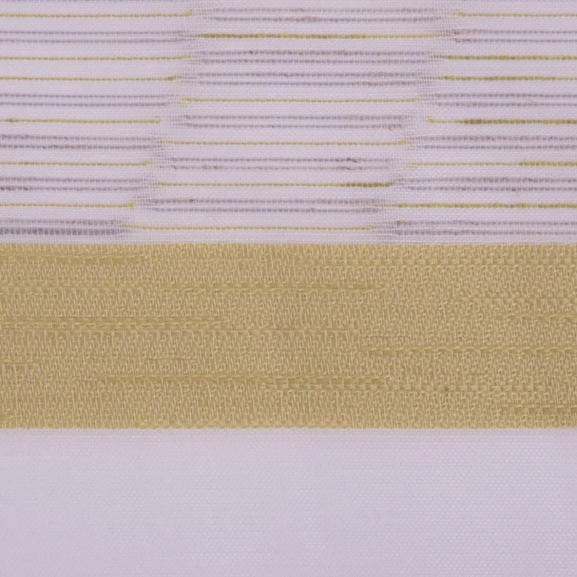 Gardinenstoff Scherli Emiliana halbtransparent Streifen weiß grün 152cm Breite
