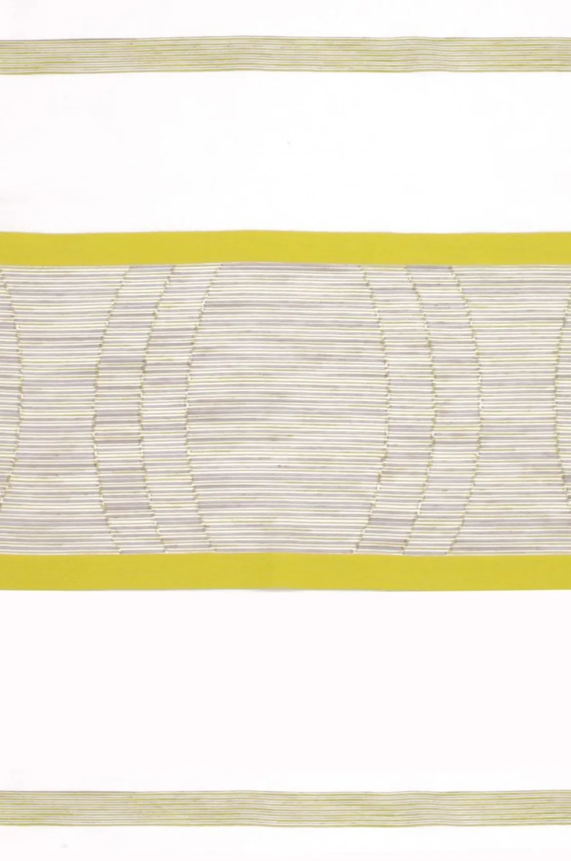 Gardinenstoff Scherli Emiliana halbtransparent Streifen weiß grün 152cm Breite