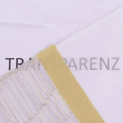 Gardinenstoff Scherli Emiliana halbtransparent Streifen weiß grün 152cm Breite
