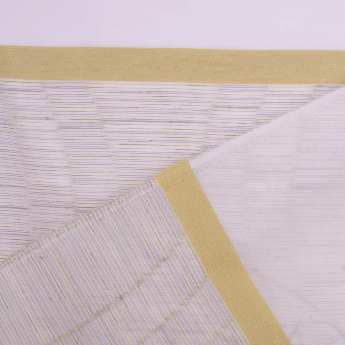 Gardinenstoff Scherli Emiliana halbtransparent Streifen weiß grün 152cm Breite