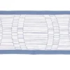 Gardinenstoff Scherli Emiliana halbtransparent Streifen weiß blau 152cm Breite