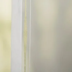 Gardinenstoff Scherli Voile mit Bleiband Längsstreifen weiß grün 280cm Höhe