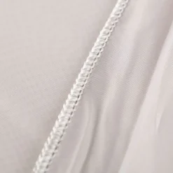 Gardinenstoff Soft Voile transparent uni hellgrau mit Bleiband 320cm Breite