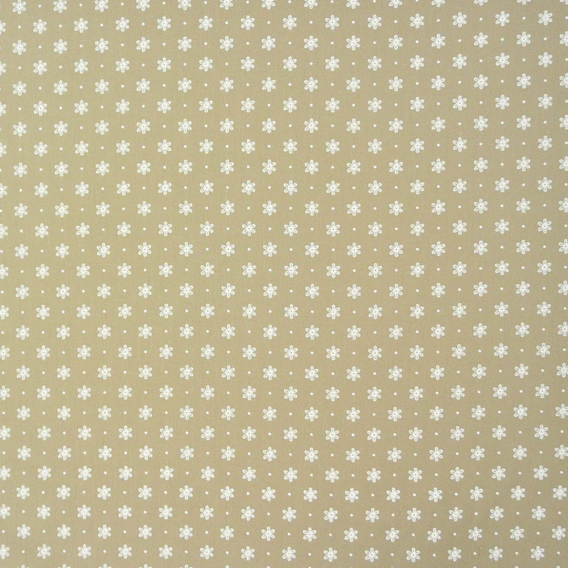 Gardinenstoff Stoff Dekostoff Meterware LISA beige weiß kleine Blüten