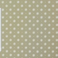Gardinenstoff Stoff Dekostoff Meterware LISA beige weiß kleine Blüten