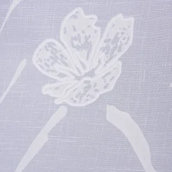 Gardinenstoff Stores Ausbrenner Blütenranken Blumen weiß Bleiband 290cm hoch
