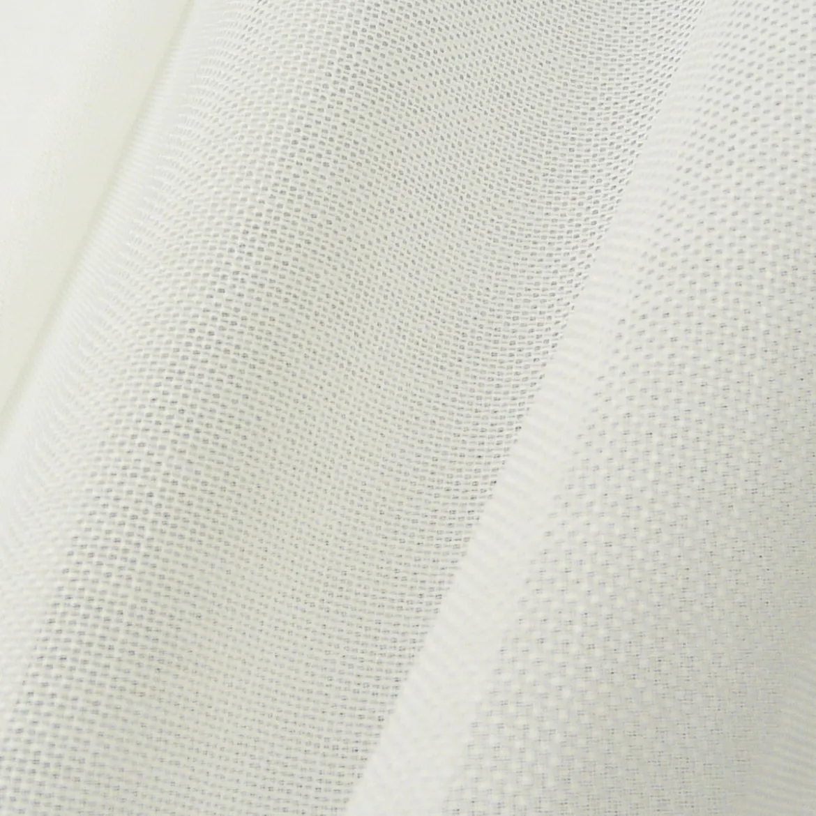 Gardinenstoff Stores creme grobe Leinenoptik mit Bleiband 180cm hoch