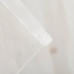 Gardinenstoff Stores feine Bouclé-Struktur mit Bleiband creme 2,60m Höhe