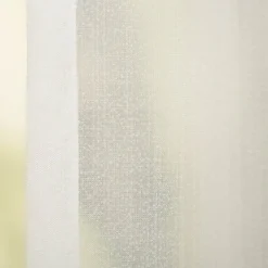 Gardinenstoff Stores feine Bouclé-Struktur mit Bleiband creme 2,60m Höhe