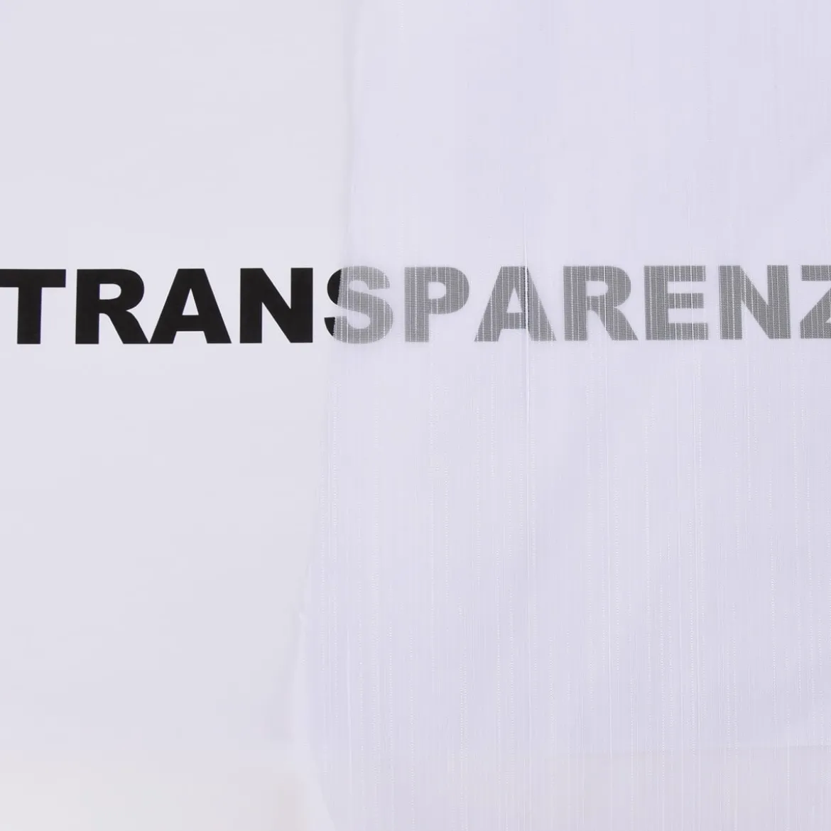 Gardinenstoff Stores feine Streifen mit Bleiband weiß 1,80m Höhe