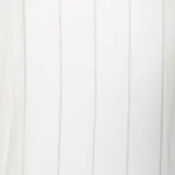 Gardinenstoff Stores halbtransparent Streifen wollweiß hellgrau mit Bleiband 300cm hoch