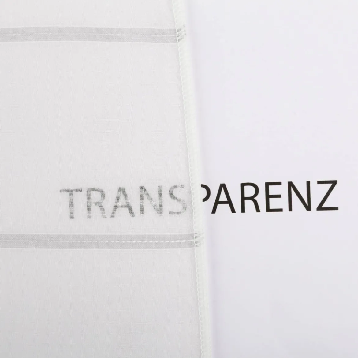 Gardinenstoff Stores halbtransparent Streifen wollweiß hellgrau mit Bleiband 300cm hoch