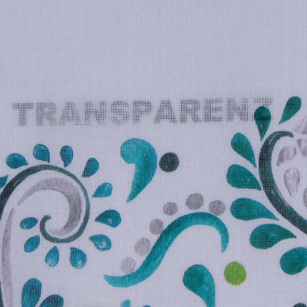 Gardinenstoff Stores Leinenoptik Bordüre Paisley Ranken weiß grün petrol grau raumhoch 300cm
