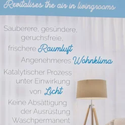 Gardinenstoff Stores Leinenstruktur Pure Air Technology luftreinigende Ausrüstung transparent ecru mit Bleiband 300cm hoch