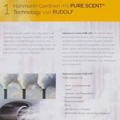 Gardinenstoff Stores Leinenstruktur Pure Air Technology luftreinigende Ausrüstung transparent ecru mit Bleiband 300cm hoch
